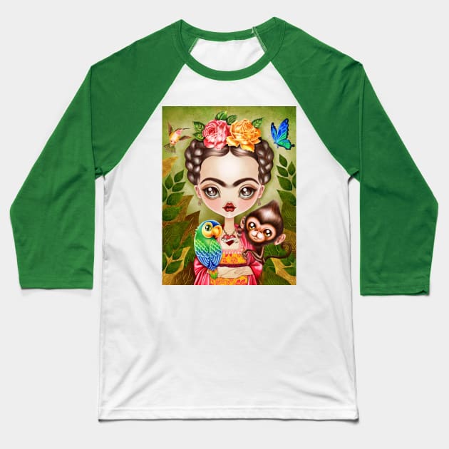 Frida Querida Baseball T-Shirt by sandygrafik